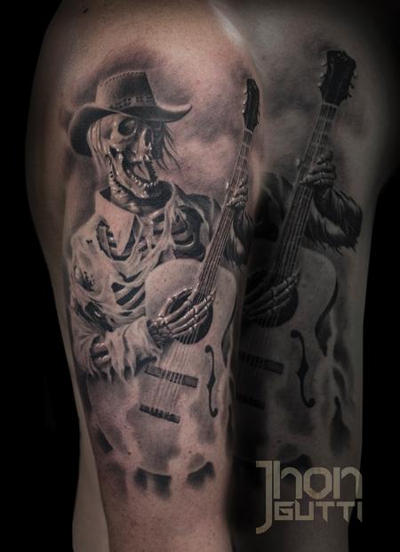 Tattoos - SKELETON COWBOY - 108711